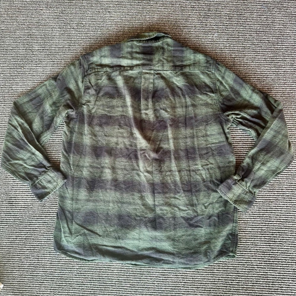 Northcrest Classic Mens Green Plaid Flannel Shirt Long Sleeve 100% Cotton Large - Picture 2 of 6